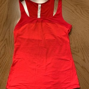 Lululemon Run First Base Tank top Size 4, Love Rec EUC
